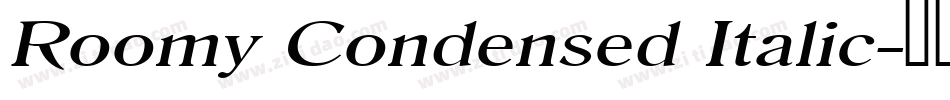 Roomy Condensed Italic字体转换